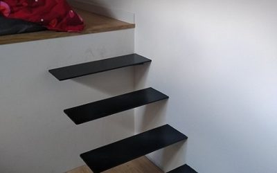 Escalier avec limon invisible à LAVAL (53)